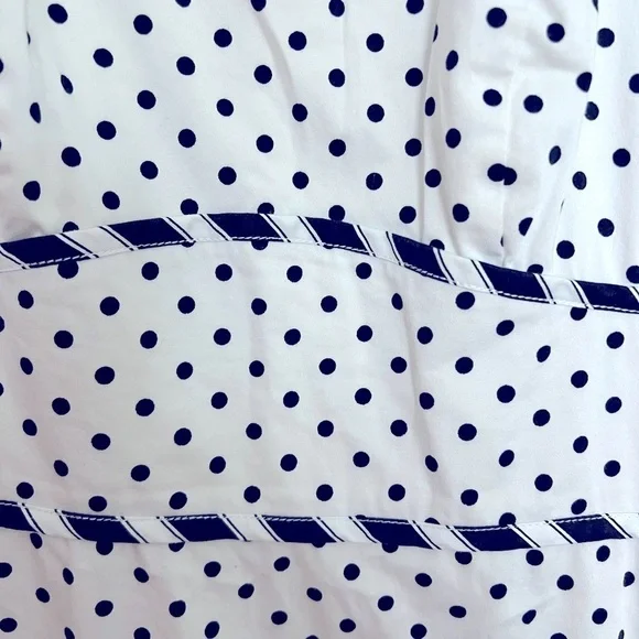 Citrine Spaghetti strap black and white polka dot dress cotton Size 10 - Picture 4 of 5
